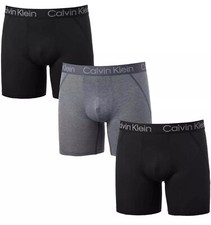 Calvin Klein Men's Micro Mesh Boxer 4 Way Stretch, 3 Pack Black,XL 