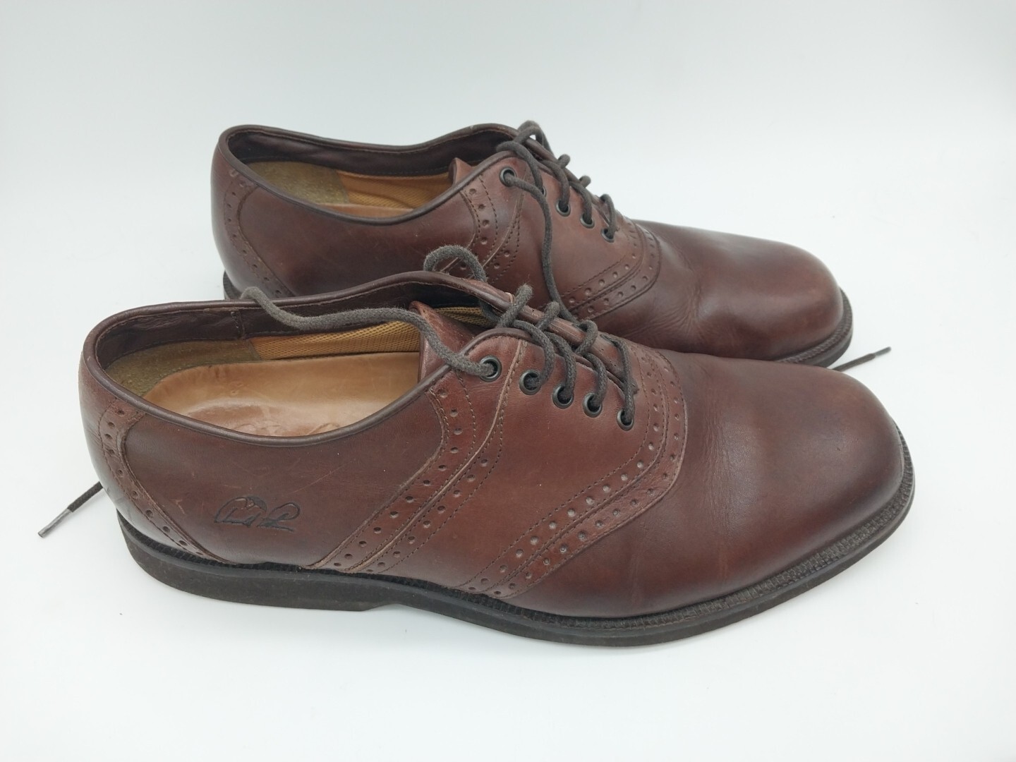 SAOLA SCARPE ARN PALMER BELFRY CASUAL TAGLIA 10 M PELLE MARRONE OXFORD STRINGATE BRASILE