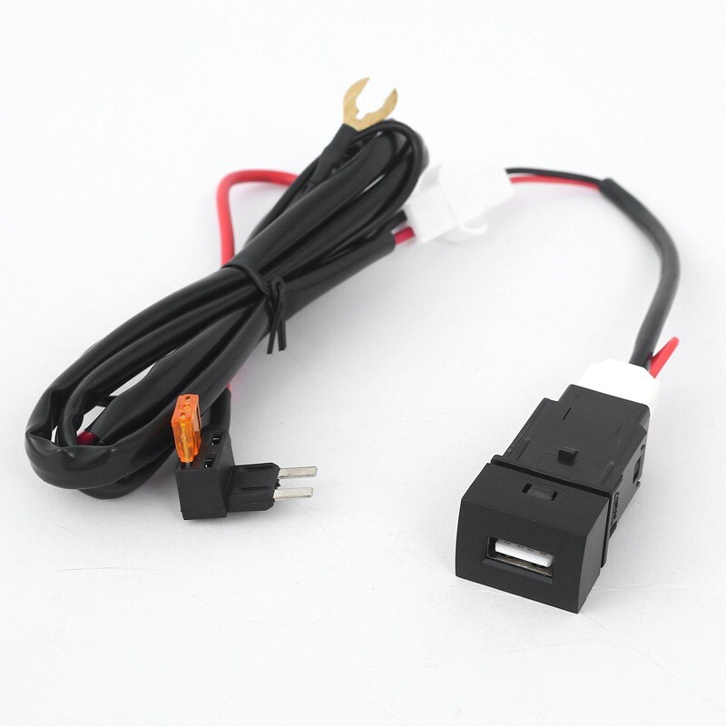 USB-A QC3.0 Port Socket Kit Amber Light For Nissan Altima Sentra X