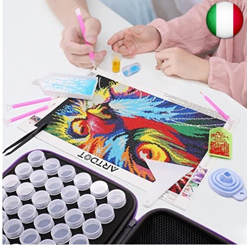ARTDOT Cartella Archivio A2 Per Diamond Painting - 30 Tasche 60 Pagine, Con Manico, Per Conservare E Trasportare - Foto 6