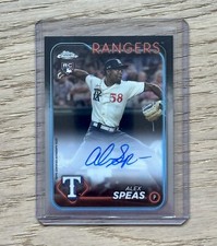 2024 Topps Chrome #RA-ASP Alex Speas RC Auto Texas Rangers