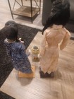 (2) Vintage Old Dolls With Vase — photo 7