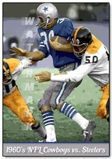 DALLAS COWBOYS at PITTSBURGH STEELERS 1966 (4 sizes) PRINT FROM NEGATIVE