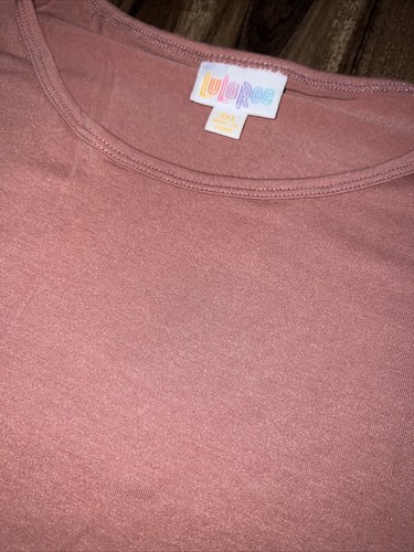 Lularoe Irma Solid Pink Mauve Retired Vintage Tunic Shirt Oversized 3XL 26/28 24 - Picture 7 of 13