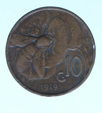 VITTORIO EMANUELE III 10 CENTESIMI 1919 APE MONETE DA COLLEZIONE RAME COPPER