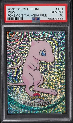 PSA 10 2000 Pokemon Topps Chrome Series 2 SPARKLE Mew 151 #1 Grail