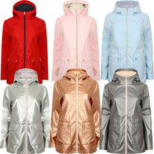 Tokyo Laundry Women's Raincoat Lightweight Hooded Zip Up Mac Jacket Macintosh