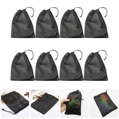  8 Pcs Draw -String -Aufbewahrungstasche Netz Wäschesack Reisewaschbeutel