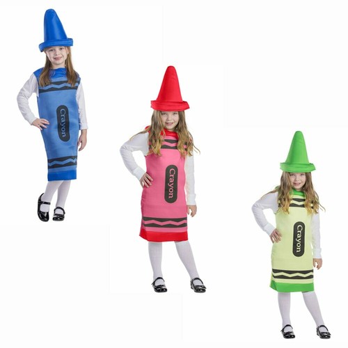 Kostium kredki dla dzieci - tunika crayola dla dziewcząt i chłopców od Dress Up America - Zdjęcie 1 z 4