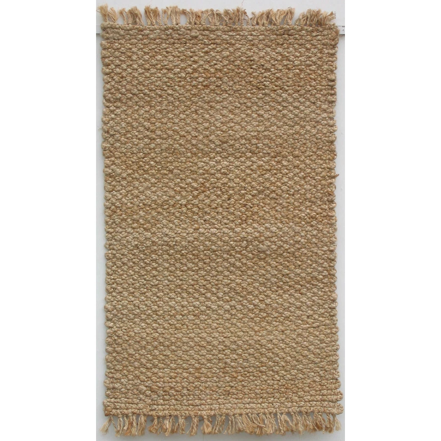 Alfombra Allen Roth rectangular amarilla de transición trenzada de yute NUEVA Foto 2 de 4