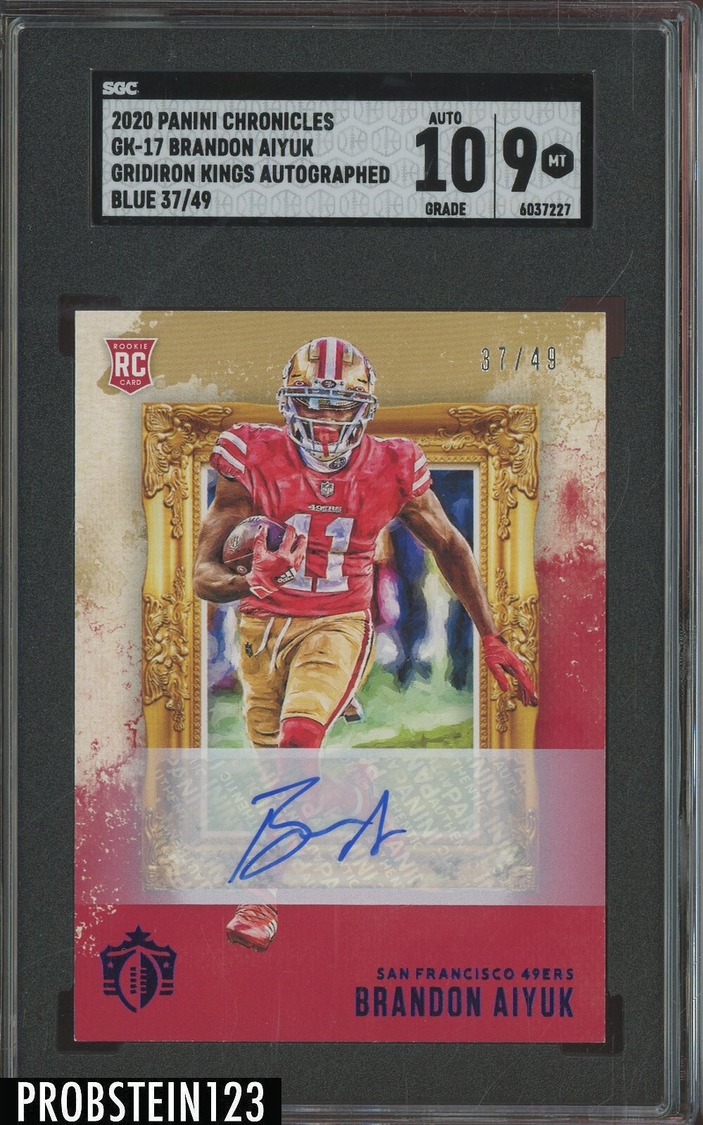 Brandon Aiyuk Panini Chronicles Gridiron Kings #GK17 Signature