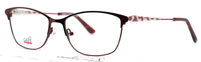 CAFE LUNETTES 3241 #2 Raspberry Womens Cat Eye Eyeglasses 52-16-135 B:36