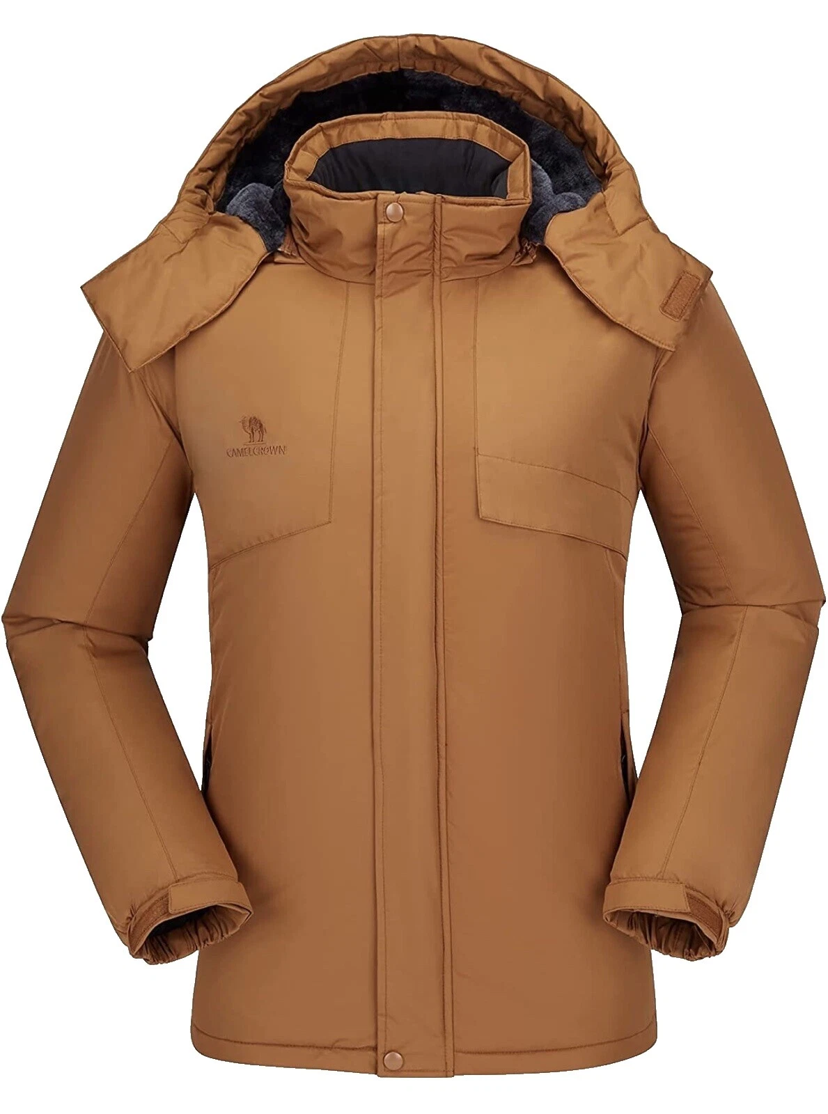 Camel sólido abrigos, chaquetas y chalecos para hombres