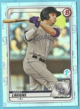 2020 Bowman First 1st Edition Baseball Grant Lavigne Sky Blue Foil Refractor