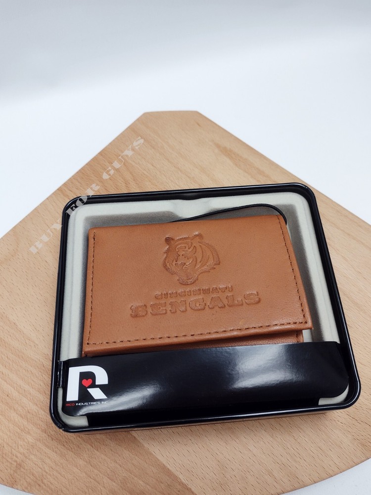 Cincinnati Bengals NFL Embossed Leather Trifold Wallet ~ New