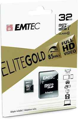 32GB SDHC Class 10 UHS-I Speicherkarte 80MB/s Memory Card Emtec Micro SD Karte