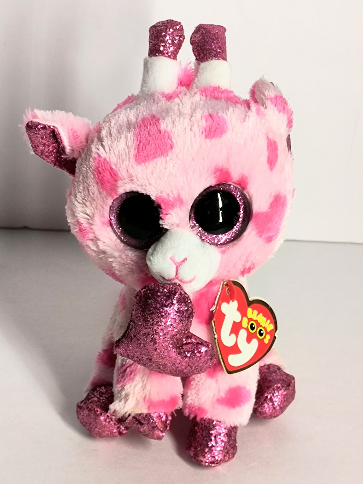 TY Beanie Boos 6" SWEETUMS the Valentine's Day Giraffe Stuffed Plush