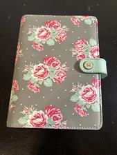 The Paper Studio Agenda 52 Silver Pink Floral Personal Planner Binder 6 Rings