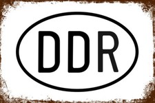 Retro metal sign German Democratic Republic 30 x 20 cm metal sign vintage nostalgia (1128)