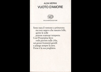 ALDA MERINI - VACIO D AMORE / 1991