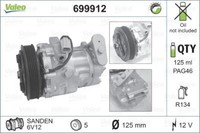 Valeo 699912 Kompressor, Klimaanlage FüR Opel