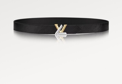 Louis Vuitton LV Twist M9360U 30mm Black Belt 85cm Ladies 
