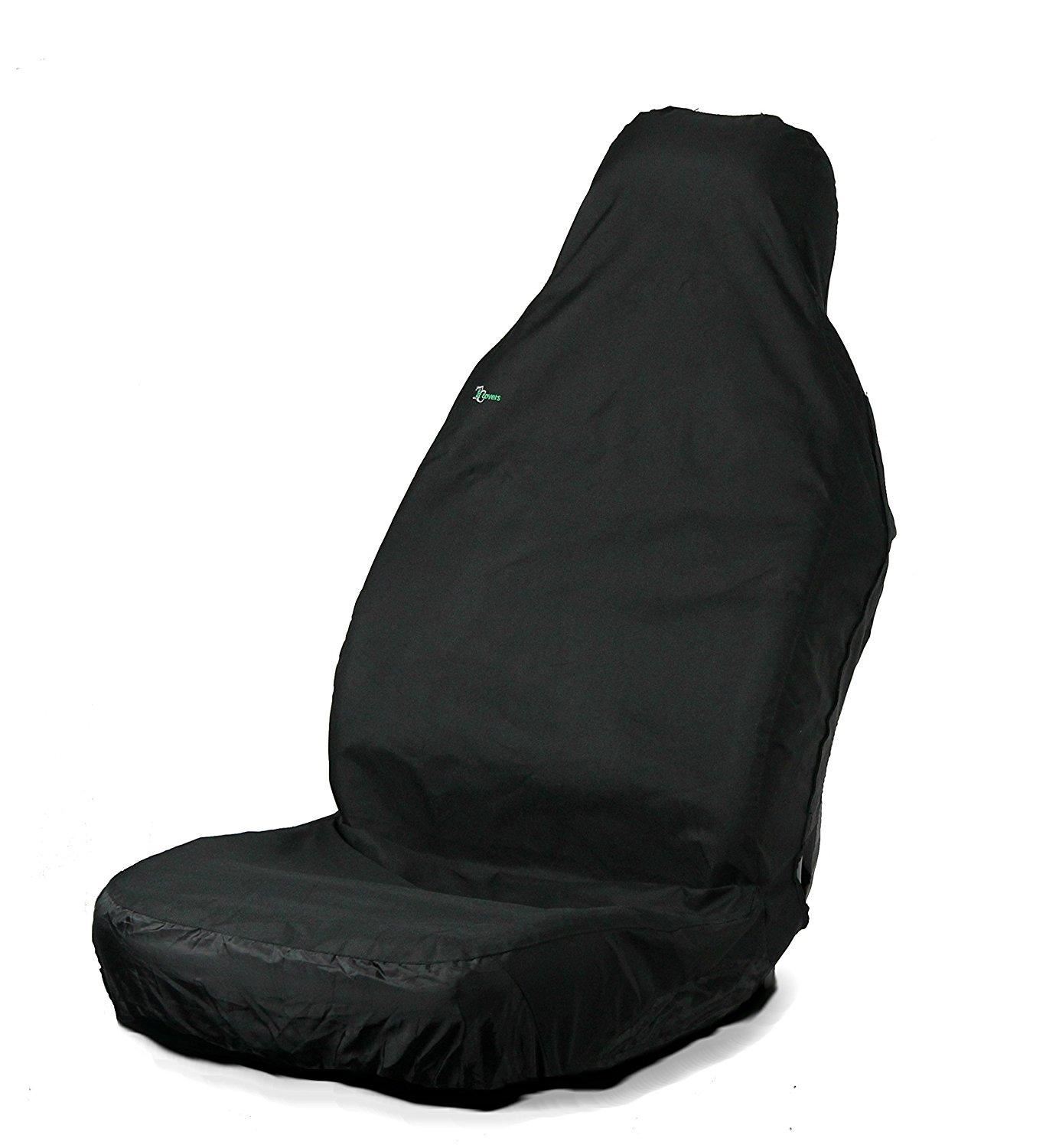 3D Stretch Waterproof Universal Front Single Seat Cover - VW T6 2015 on Black - Image 11