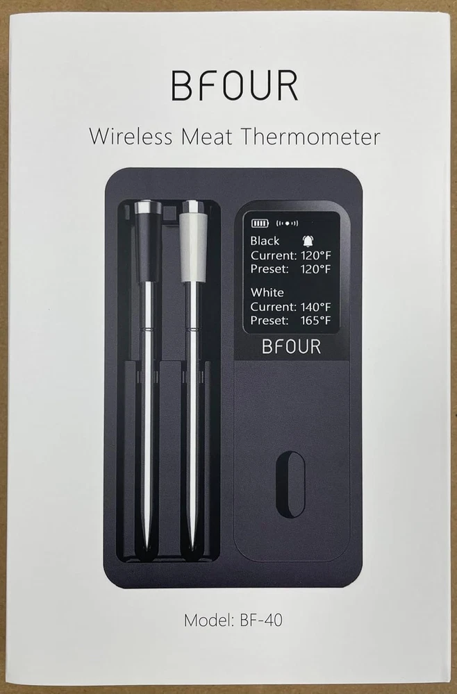 Wireless Meat Thermometer Digital with 2 Upgraded Waterproof Probes, Wireless Gr