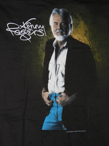 VINTAGE LG 80S KENNY ROGERS SHIRT 1989 SINGLE STITCH COUNTRY 1980s vintage concert t-shirt, vintage, single stitch, B+ condition