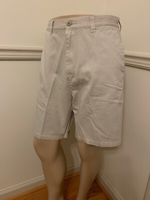 Men's Gap Factory Store 4 Pocket Shorts 34 X9 Tan Stone Light Khaki Cotton Flat