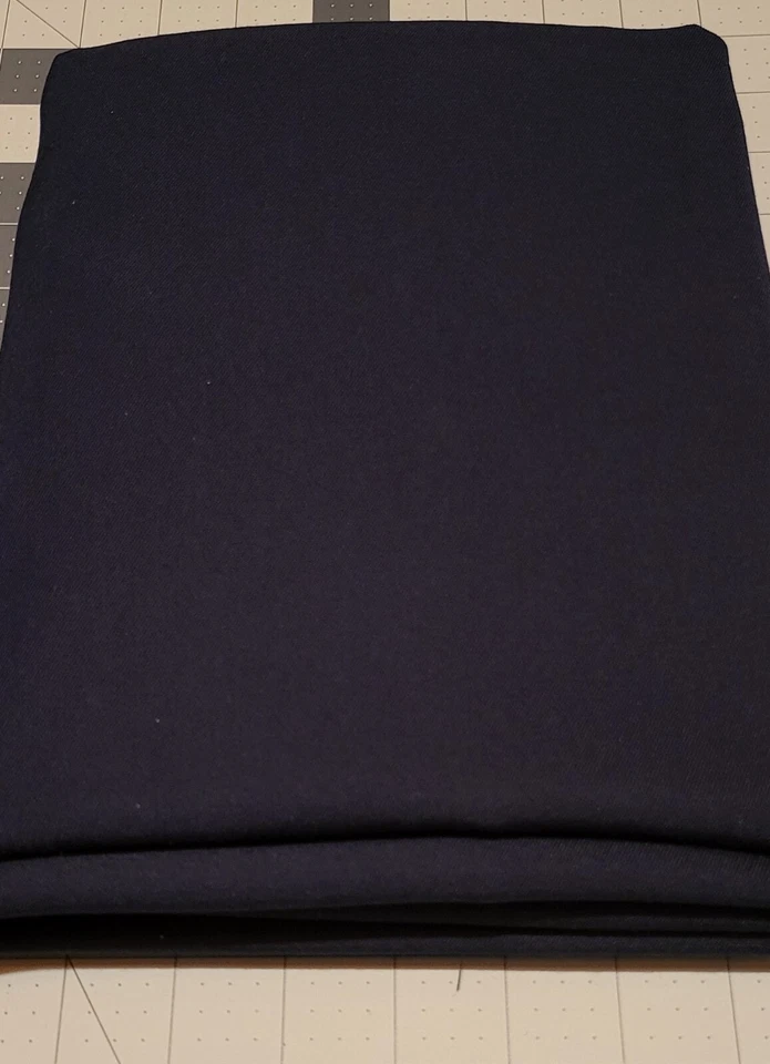 Navy Wool Gabardine Fabric by the Yard 60” Wide - Image 2 of 3