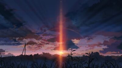 Anime sunset 5 centimeters per second Play Gaming Mat Desk