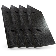 4 rampe per auto in gomma nere 500x250x45 mm rampa per sedia a rotelle cuneo in gomma