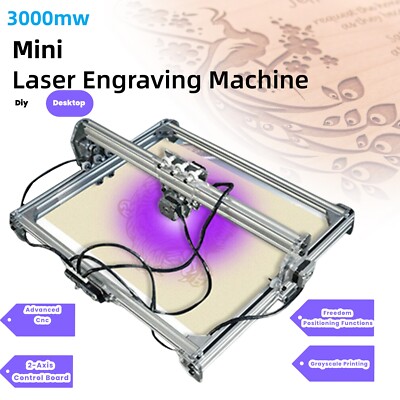 DIY Desktop Mini Laser Engraving Machine 3000MW 50x65cm Area Desktop Engraver