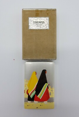 Vintage Congress Playing Cards Morrocan Women Brand New in Original Velvet Box