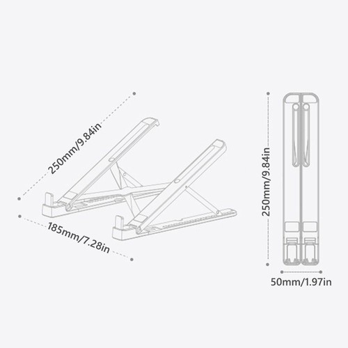 Adjustable Height Laptop Cooling Stand Laptop Stand Holder for 11-17 inch - Afbeelding 2 van 14