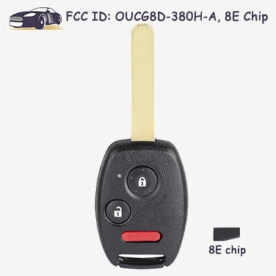 Remote Key Fob 3 Buttons Carbon 8E Chip OUCG8D-380H-A for 2007 Honda Fit Sport