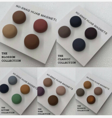 Snag-Free Hijab Magnet Pins Set Of 4 - Strong Magnetic Hijab Pins In Matte Metallic Colors