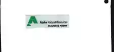 NICE ALPHA RUNNING RIGHT COAL CO. COAL MINING STICKER