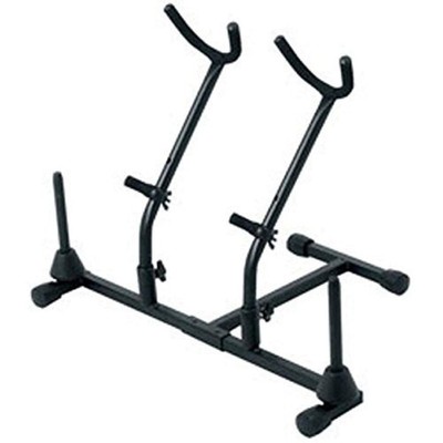 Double Saxophone Stand Holds Two Saxes - On-Stage