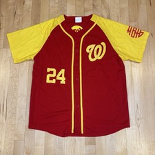 Washington Nationals Chinese Heritage Night Jersey Sz Large 2024 Baseball MLB