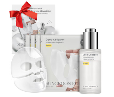 Sungboon Editor Collagen Boost Set Mask 4 Pack Serum Hydrating Firming Skincare