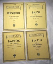Schirmers Library Of Musical Classics Lot of 4 Sheet Music Books for Piano