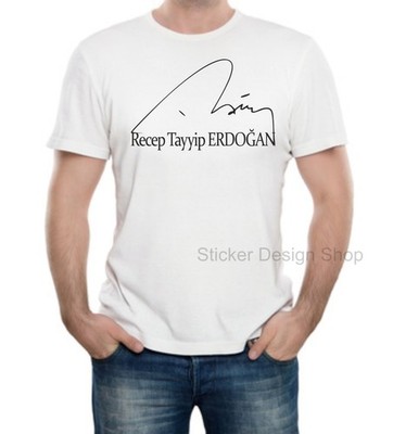 RTE Erdogan T-Shirt mit Druck Unisex Shirt Baumwolle Geschenkidee Türkiye Imza