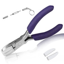 SPEEDWOX 3.5 Inches Flat Nose Plier Nylon Jaw Pliers with a Silver, Purple