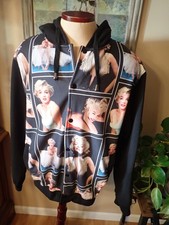 Bare Fox Vintage Unisex Jacket W/Hood Marilyn Monroe All Over Print XXL