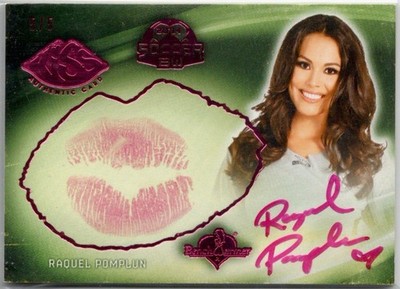 2014 Benchwarmer Soccer Raquel Pomplun Kiss Autograph Card 5/5