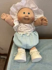 Cabbage Patch Preemie doll, 1985 - no box or papers- Blue Rose Bud Outfit