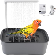 Automatic Parakeet Bath,Parrot Shower Fountain with USB Power Plug Indoor Bir...