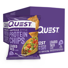 Style Protein Chips with 19g of Protein, Loaded Taco Flavor, 1.1 Oz Bags, 8 Ct